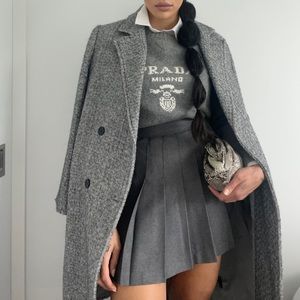 Woven Pea Coat